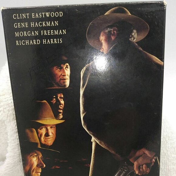 Unforgiven VHS 1992 - Clint Eastwood Hackman Morgan Freeman Revisionist Western - Picture 2 of 9